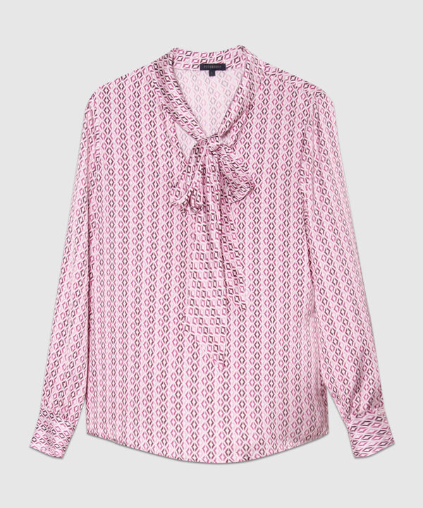 Blusa Corbatera Estampada