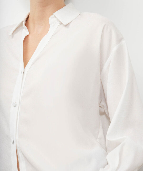 Camisa Unicolor Con Foil image number null
