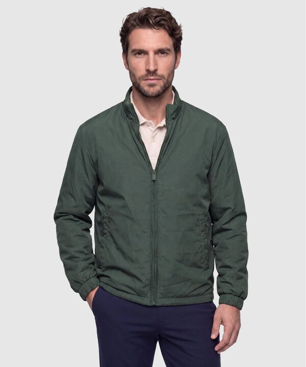 Chaqueta Doble Faz con Cuello Alto Hombre