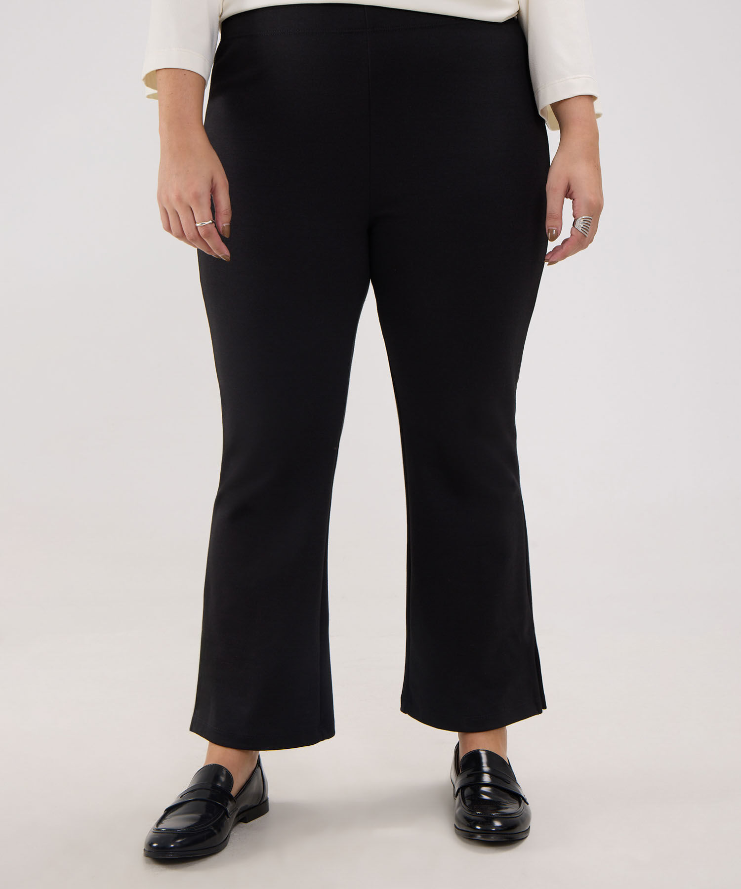 Leggins Unicolor,,Bota Recta Con Abertura En Costados