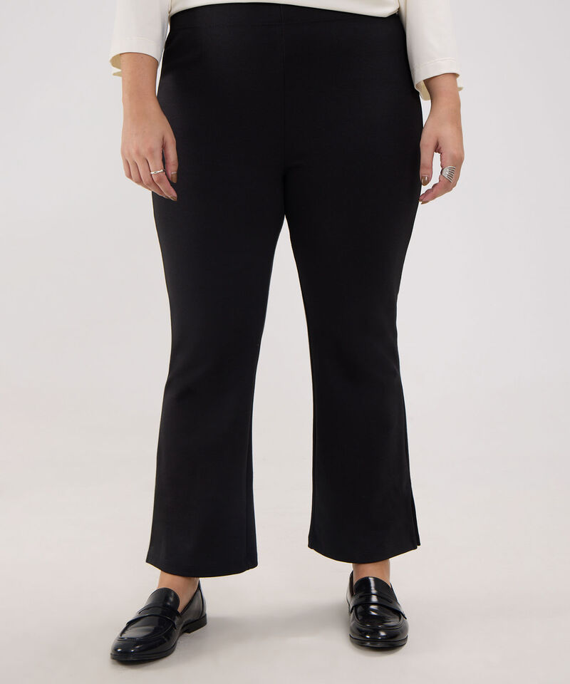 Leggins Unicolor,,Bota Recta Con Abertura En Costados