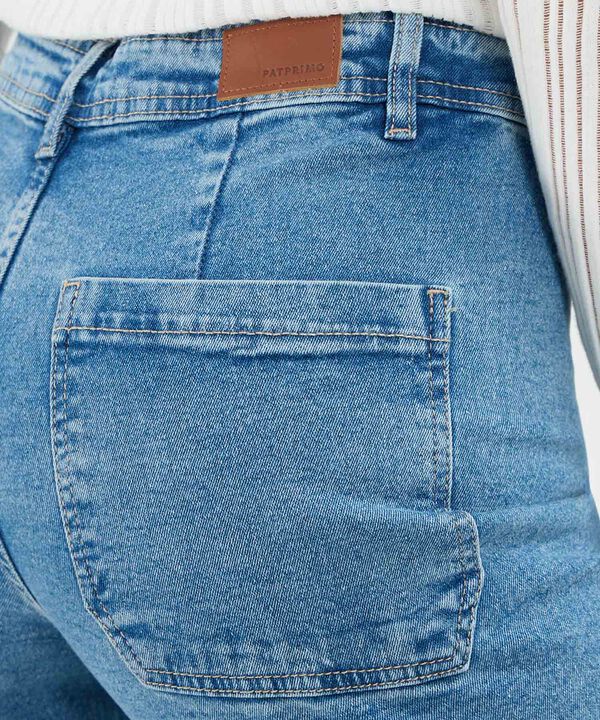 Jeans Culotte Tono Claro