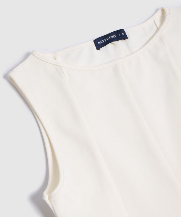 Camiseta Unicolor con Pinzas para Mujer image number null