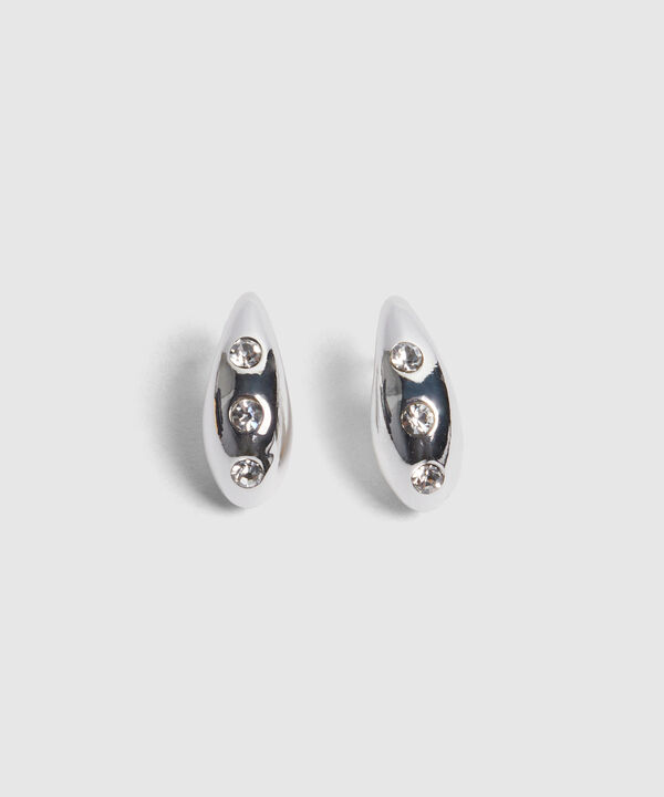 Aretes plateados con diamantes image number null