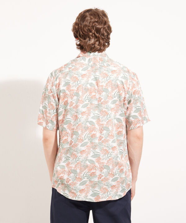 Camisa Manga Corta Estampada En Viscosa