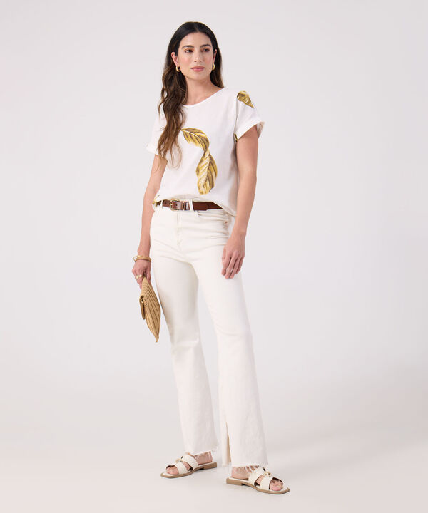 Blusa Estampada Cuello Redondo  image number null