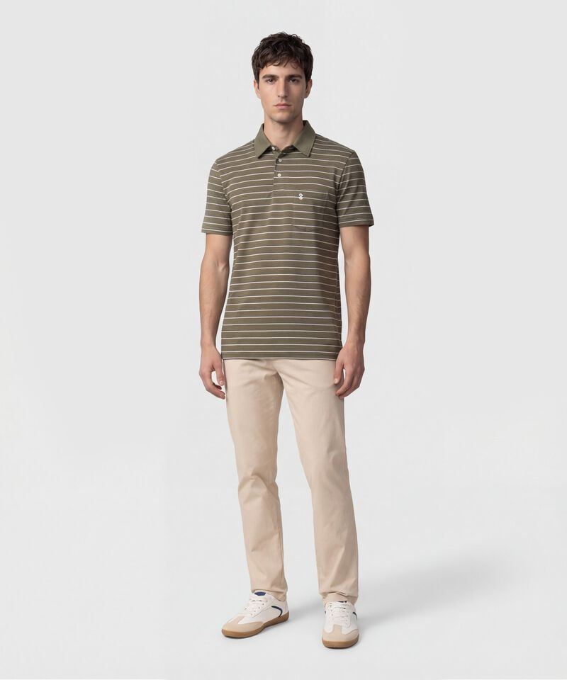 Polo Con Bolsillo Frontal Para Hombre