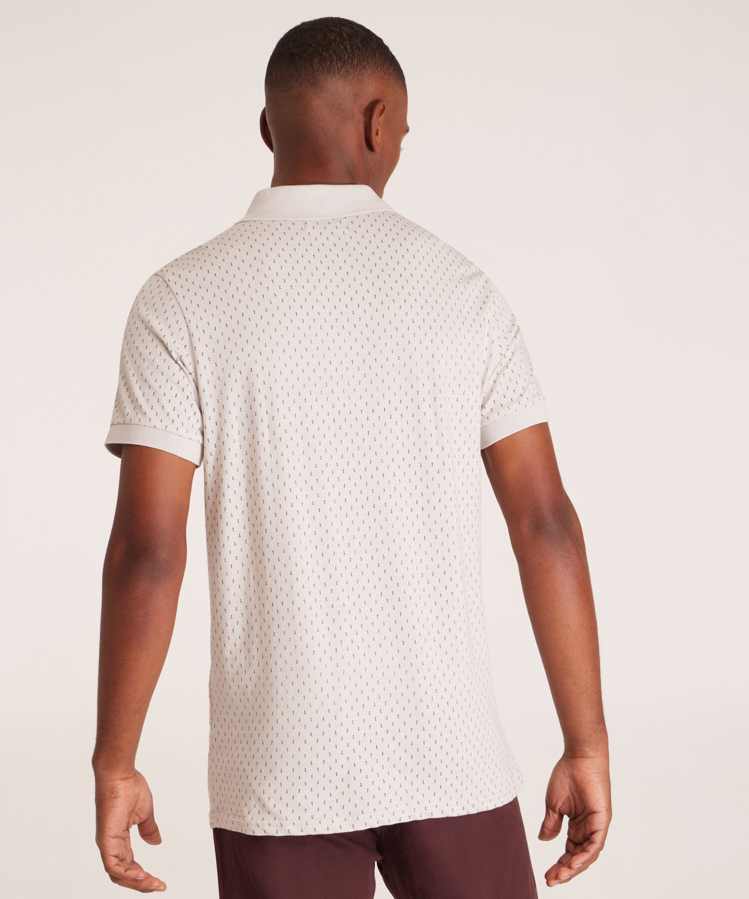Polo Estampada Con Cuello Y Puños Tejidos Sin Bolsillo Y Silueta Slim Fit, Living Class Línea Moda