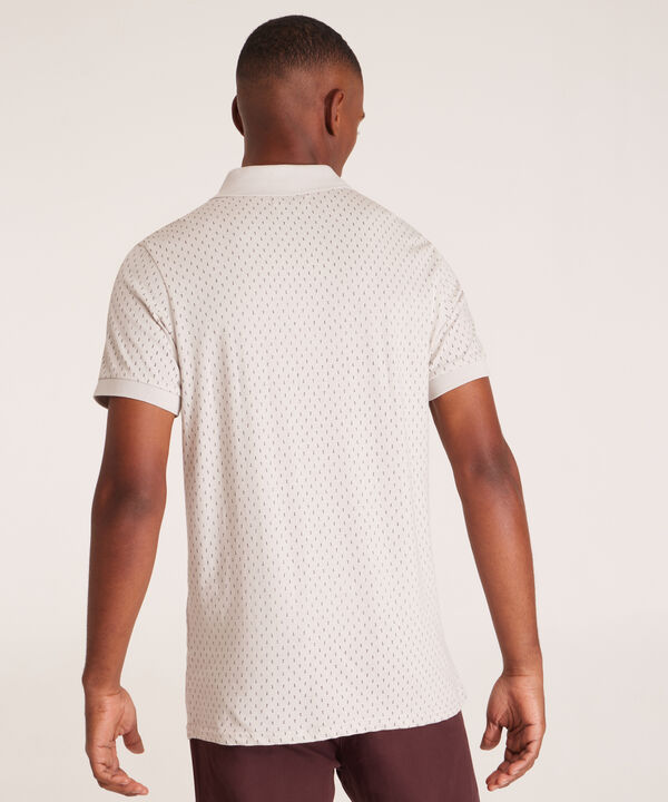 Polo Estampada Con Cuello Y Puños Tejidos Sin Bolsillo Y Silueta Slim Fit, Living Class Línea Moda