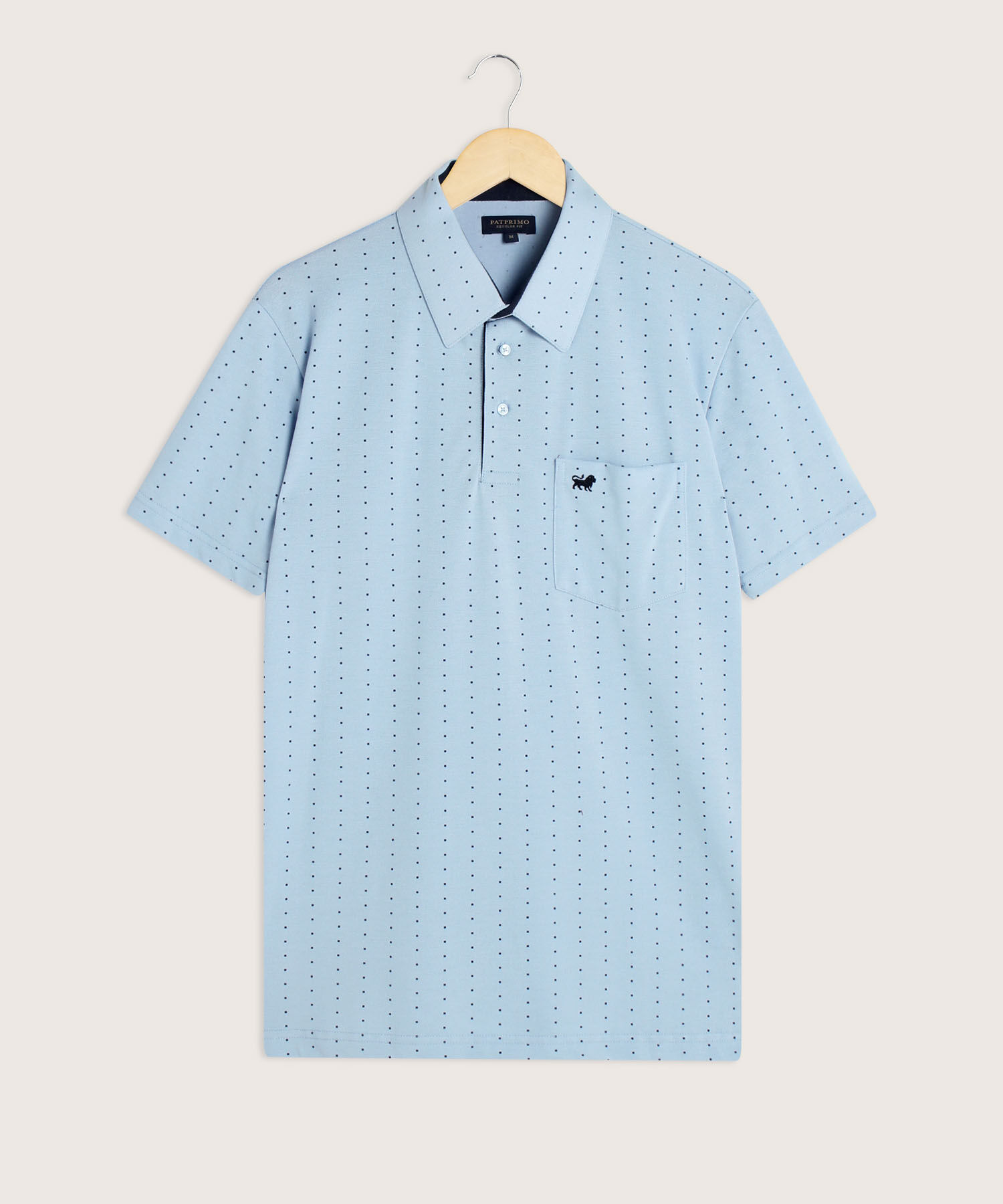 Polo Estampada Cuello Duro