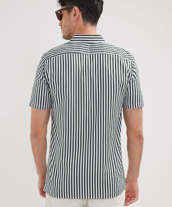 Camisa Manga Corta Estampada Base Lino