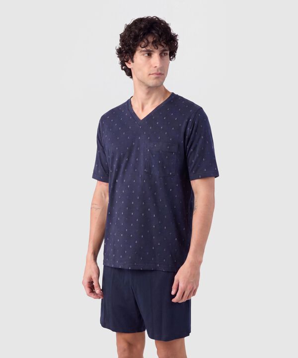 Pijama Corta con Estampado para Hombre