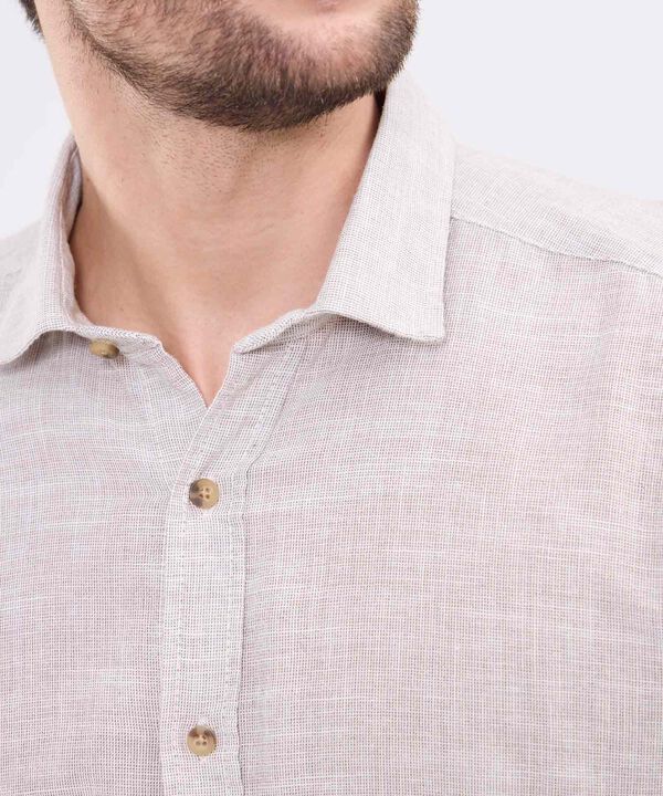 Camisa manga larga unicolor para hombre image number null