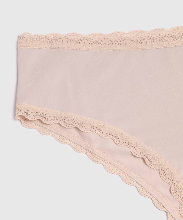 Panty Hipster Con Encaje En Cintura Y Piernas image number null