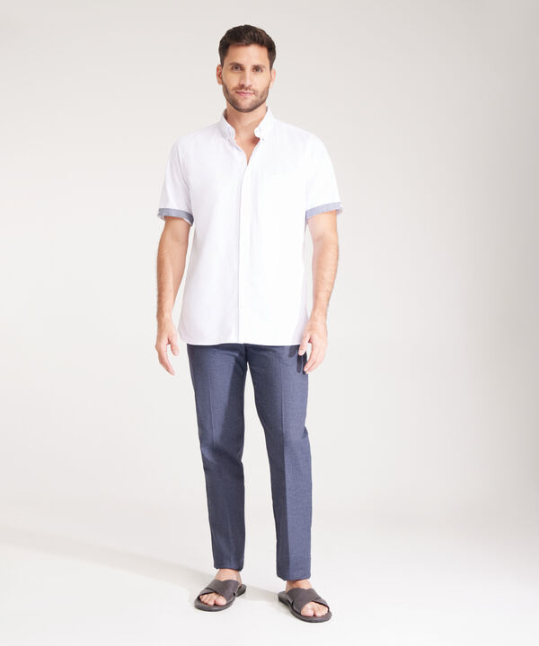 Camisa Manga Corta Pu&ntilde;o En Contraste image number null