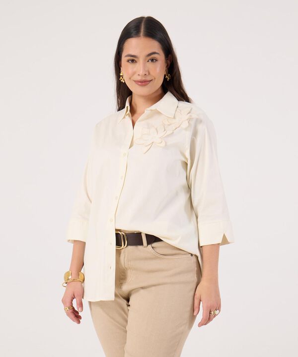 Camisa Manga Corta Para Mujer image number null