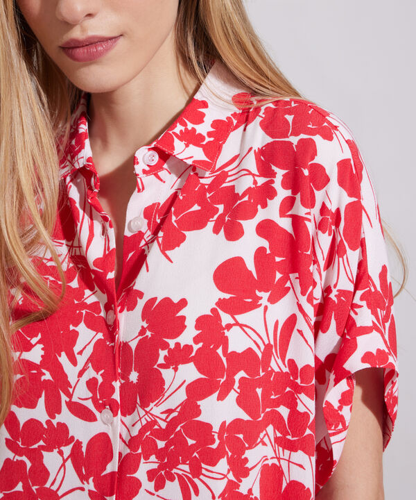 Camisa Manga Corta Corrida Estampada