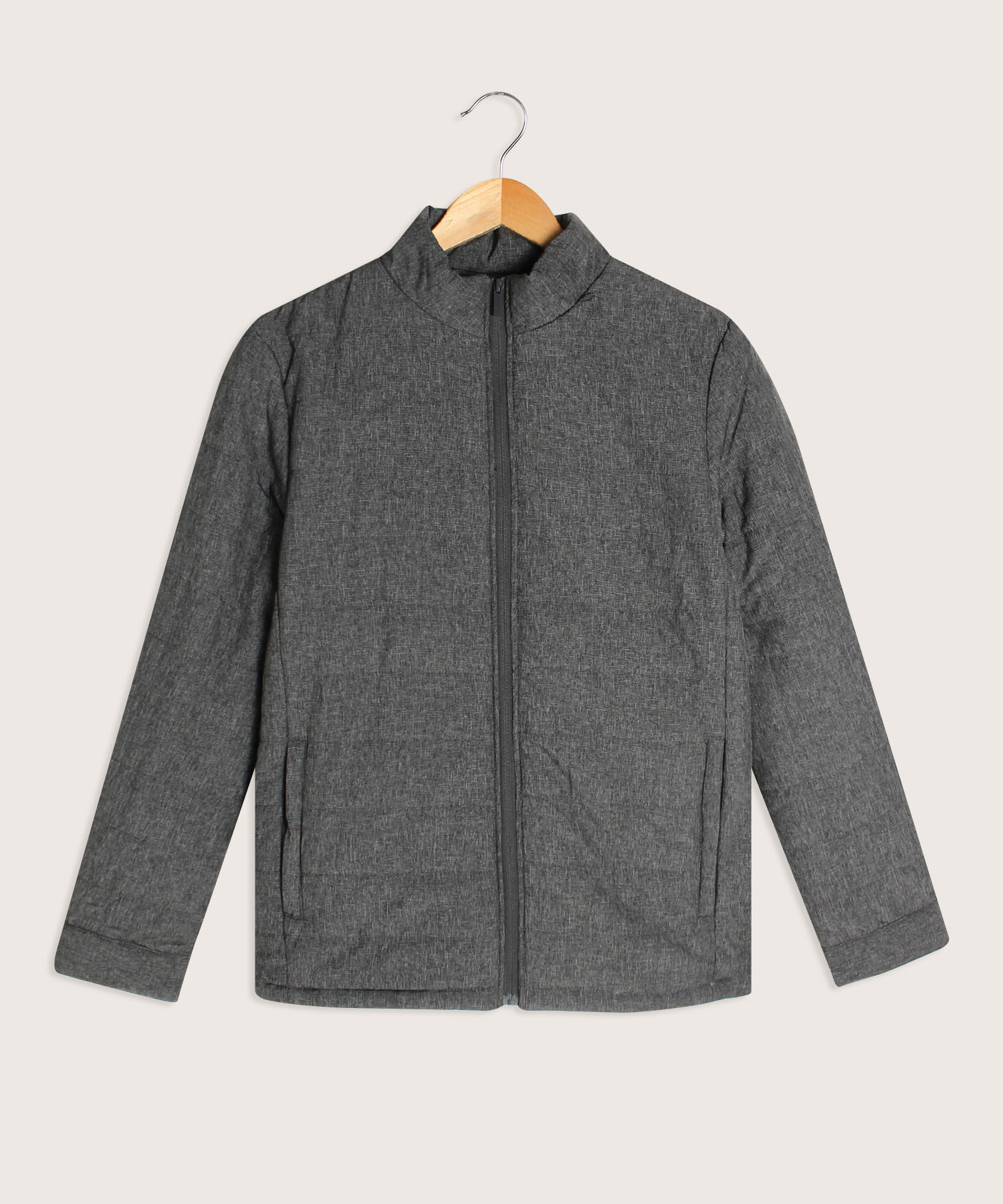 Chaqueta Acolchada Con Tejido Prete&ntilde;ido