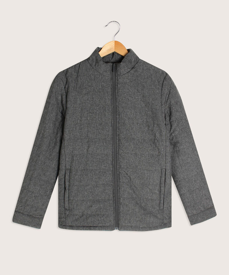 Chaqueta Acolchada Con Tejido Prete&ntilde;ido