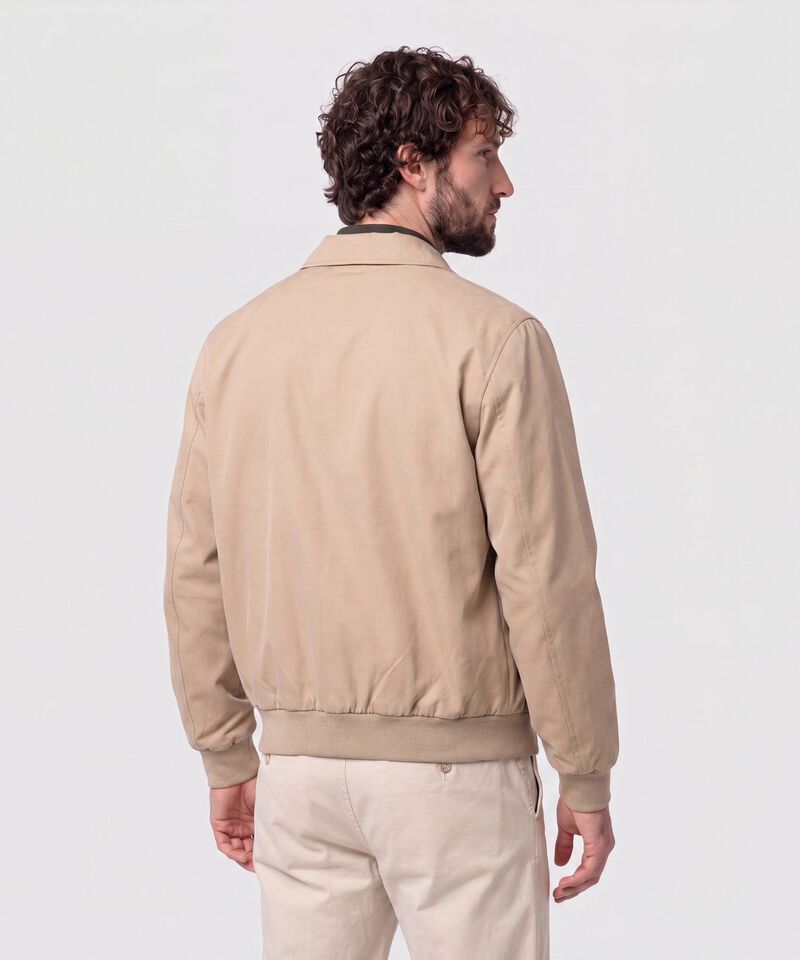 Chaqueta Unicolor Con Cuello Hombre