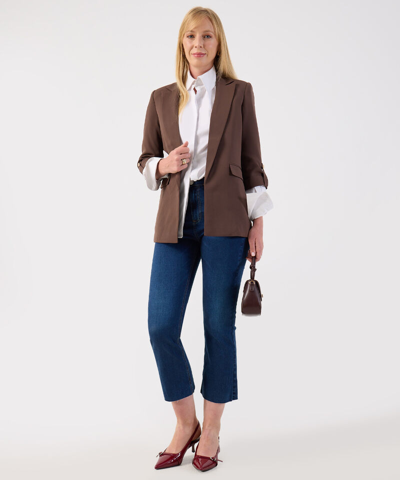 Blazer Abierto de Mangas 3/4