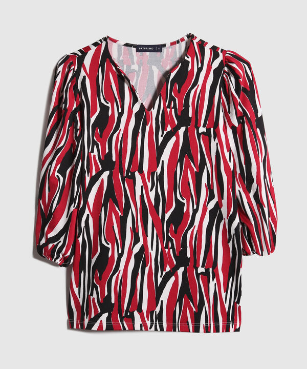 Camiseta Estampada Escote V