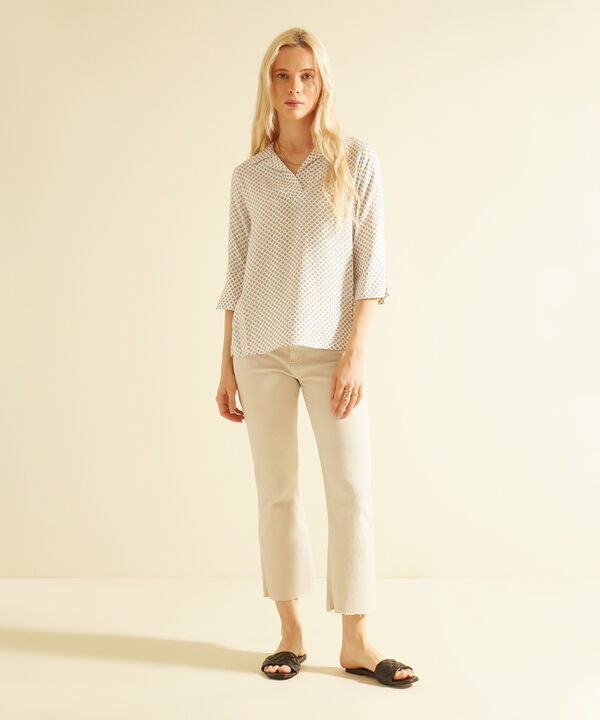 Camisa Manga 3/4 Corporativa Estampada image number null