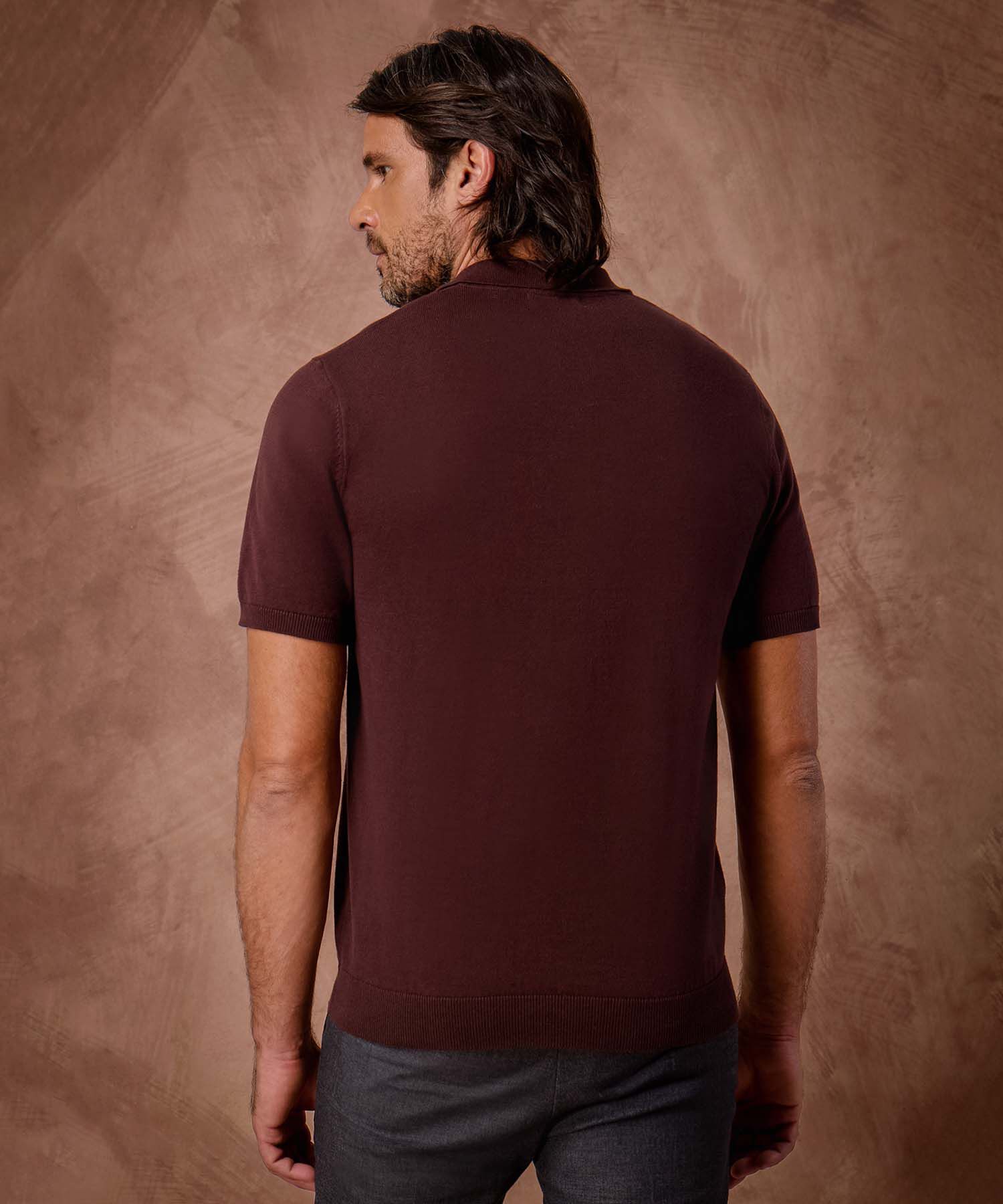 Polo De Punto Manga Corta Estilo Clásico Para Hombre