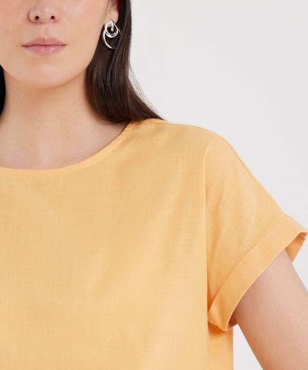 Blusa Manga Corta Corrida Unicolor image number null