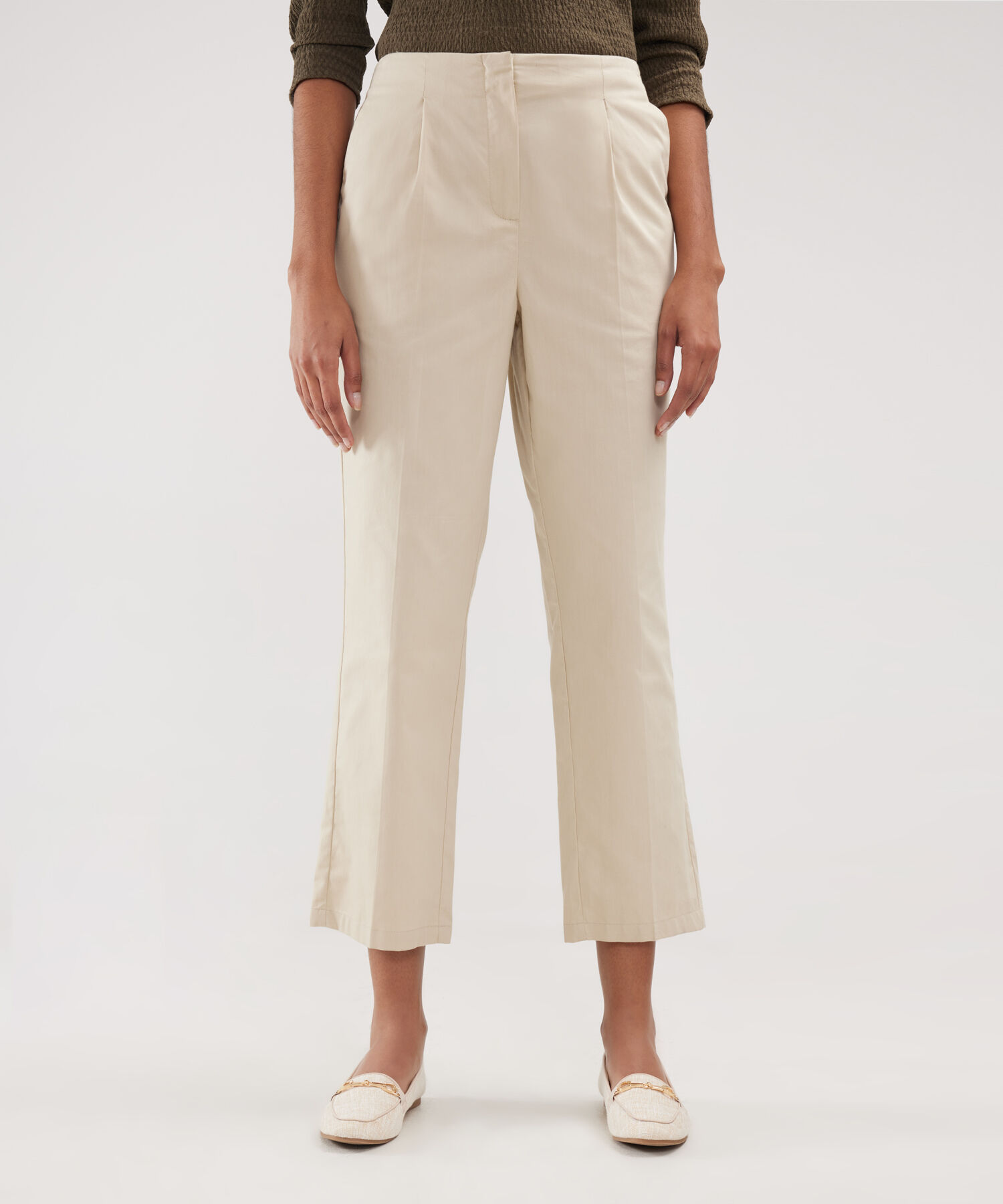 Pantalon Tipo Carrot Unicolor