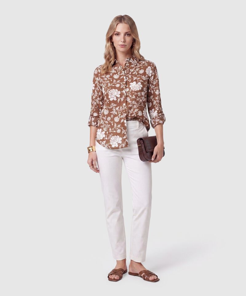 Camisa Manga Larga Ajustable Mujer