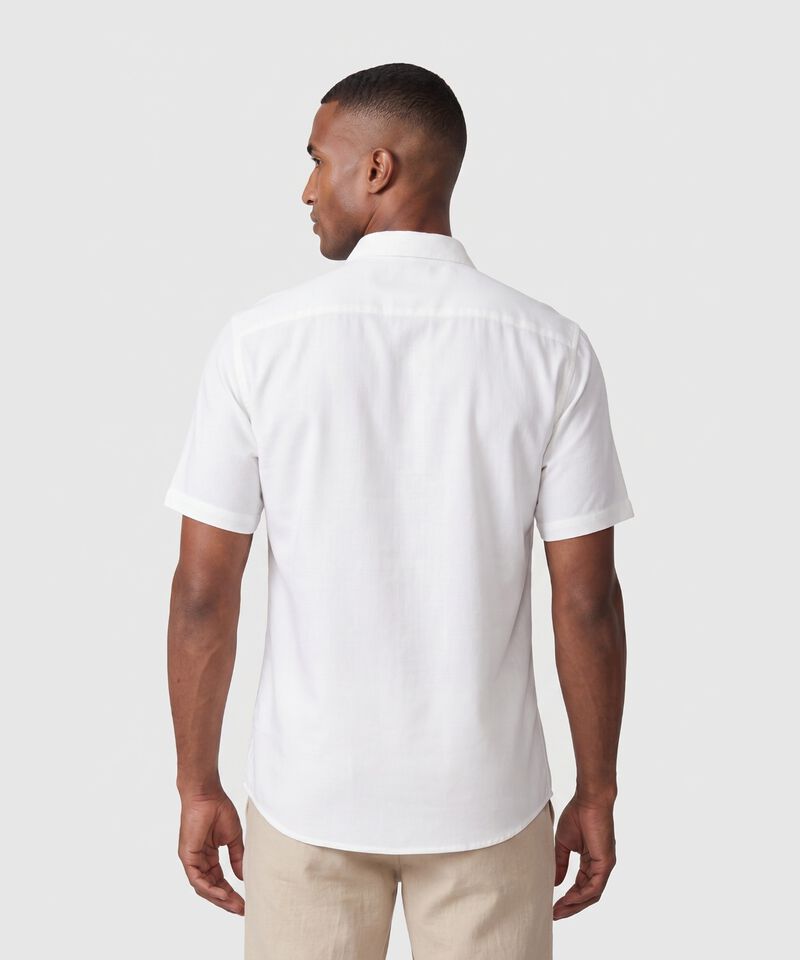 Camisa Manga Corta Unicolor Para Hombre