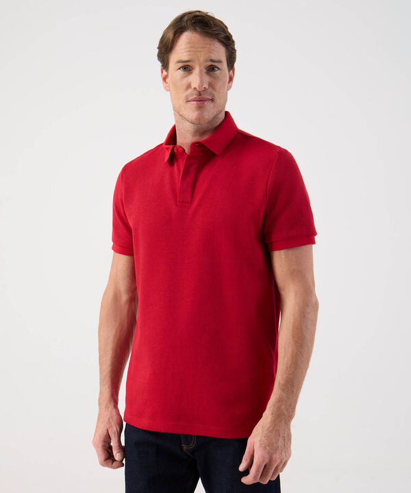 Polo Clásico de Manga Corta Textura Acanalada Para Hombre image number null