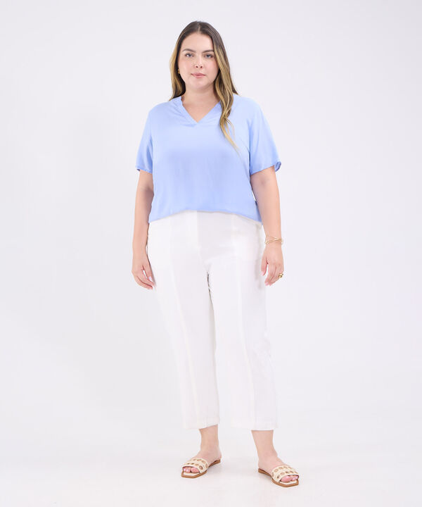 Blusa Manga Corta Escote En V image number null