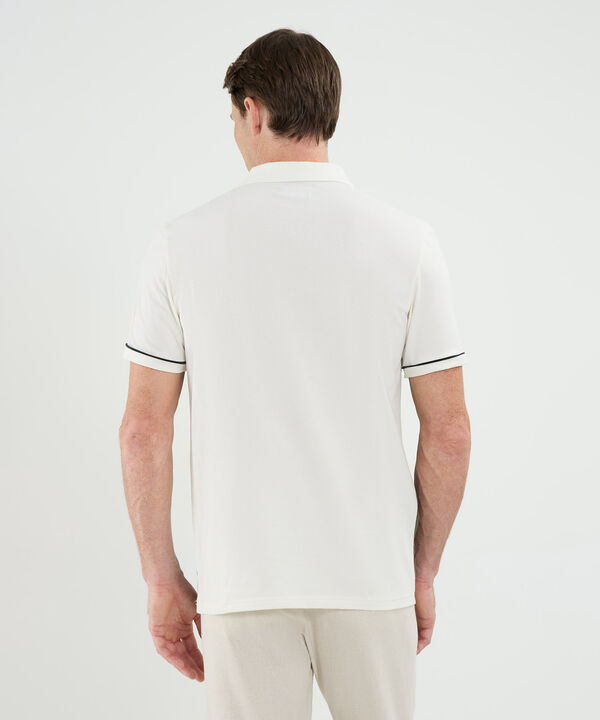 Polo Cuello Tejido Con Bloque De Color Para Hombre