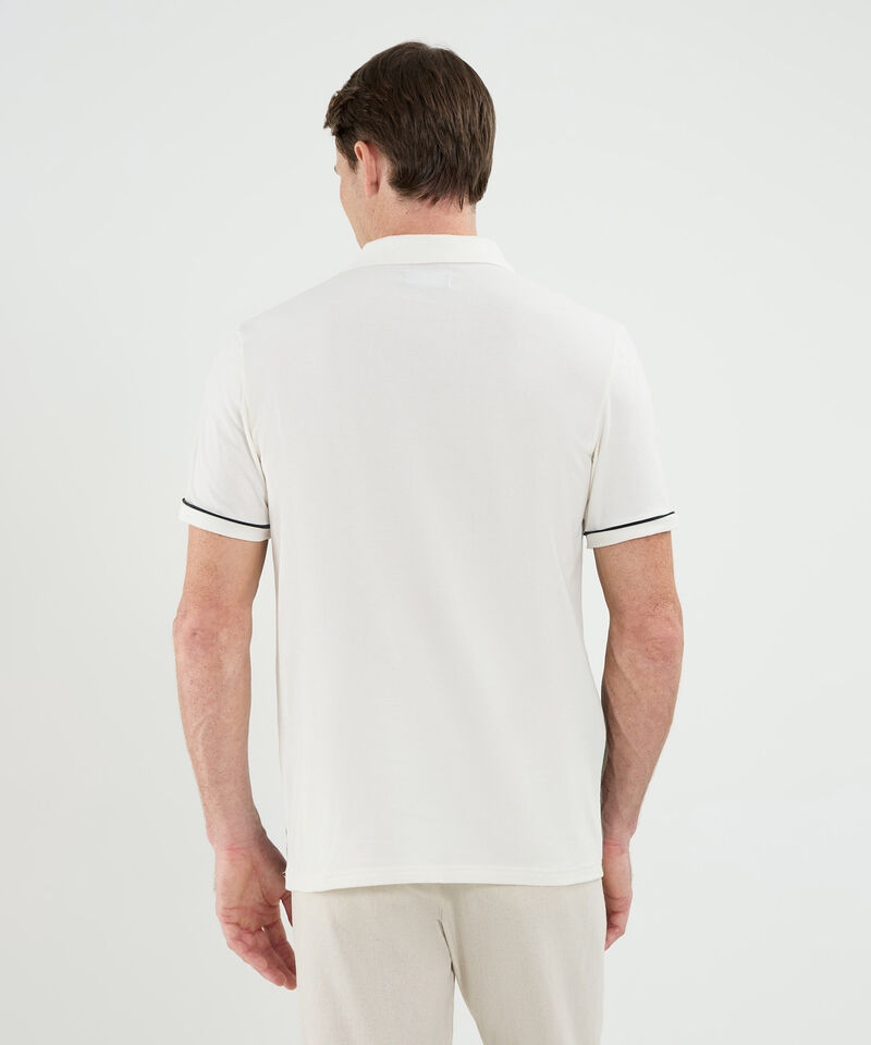 Polo Cuello Tejido Con Bloque De Color Para Hombre