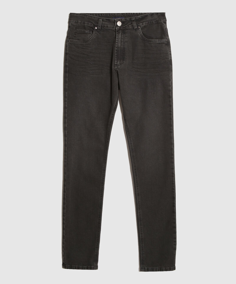 Jean Jean Slim Negro Lavado Con Arrugas 3D