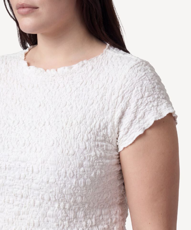 Camiseta De Textura Ligera Para Mujer Curvy