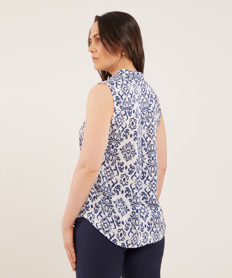 Camisa Manga Sisa Estampada