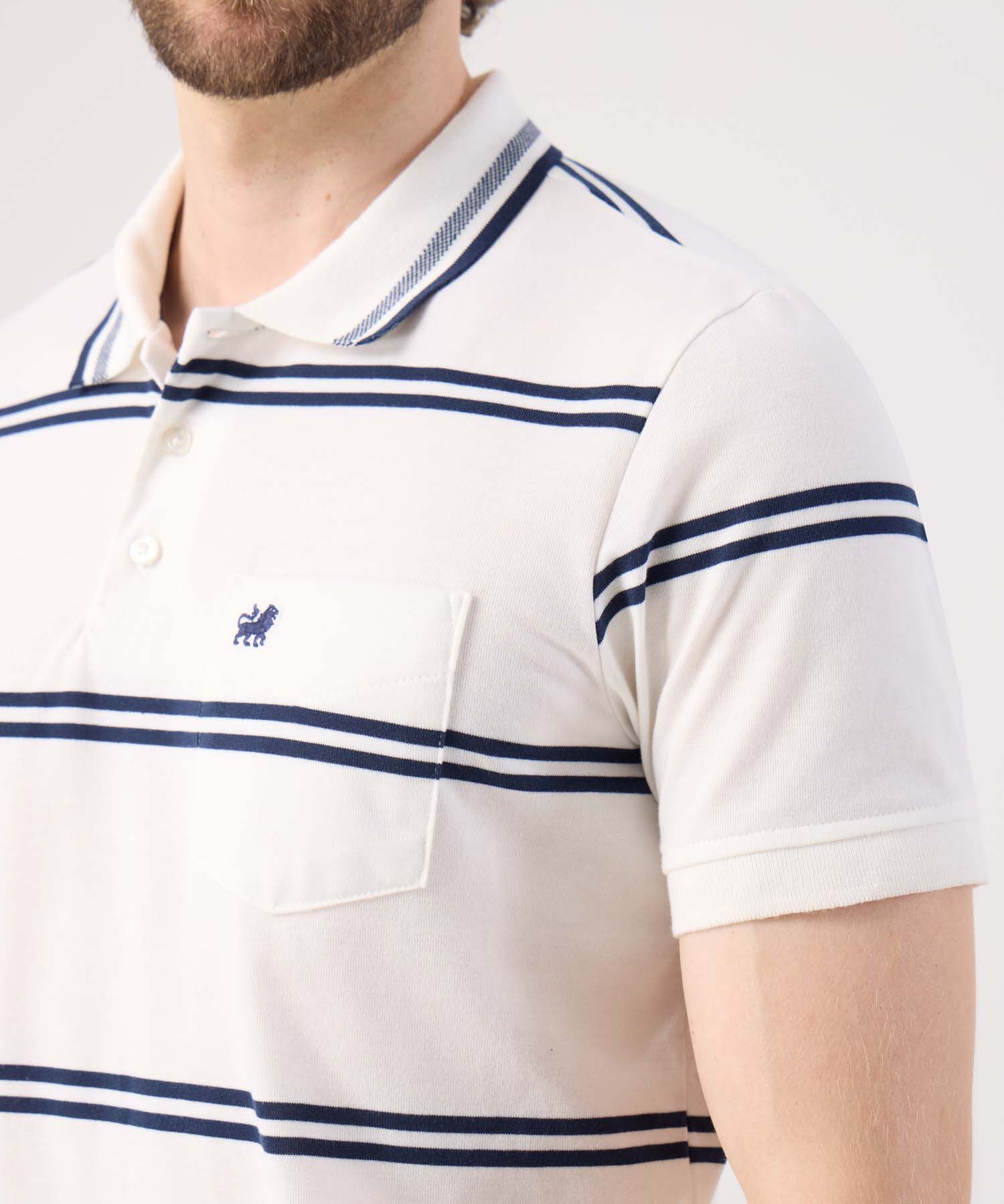 Polo A Rayas Con Bolsillo 