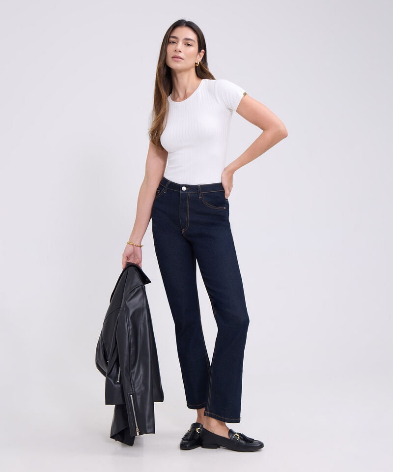 Camiseta ajustada unicolor para mujer