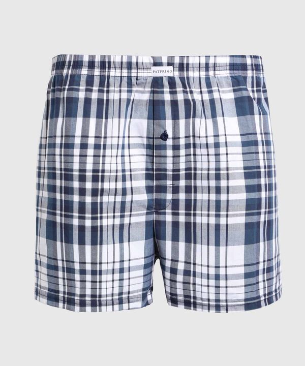 B&oacute;xer A Cuadros de Tela Plana para Hombre image number null