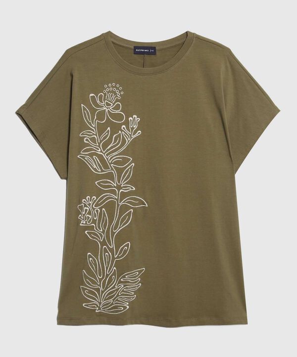 Camiseta Bordado Floral