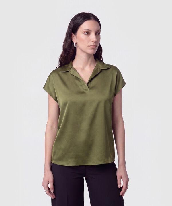Blusa Camisera Sin Botones Para Mujer