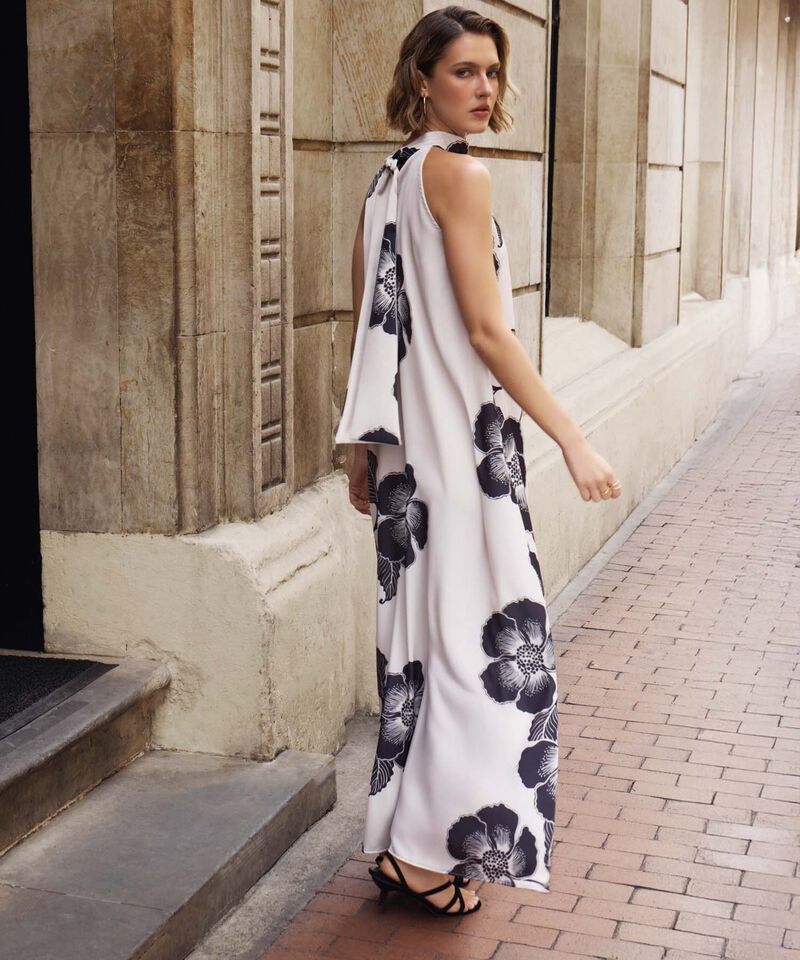 Vestido Cuello Halter Largo para Mujer