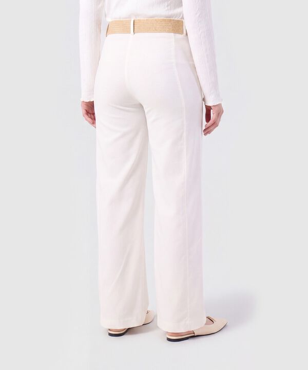 Pantal&oacute;n con Cintur&oacute;n de Rafia Para Mujer