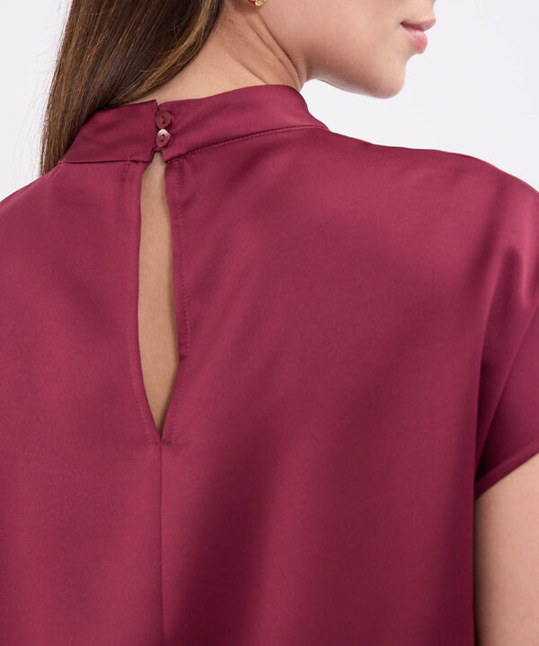 Blusa unicolor para mujer