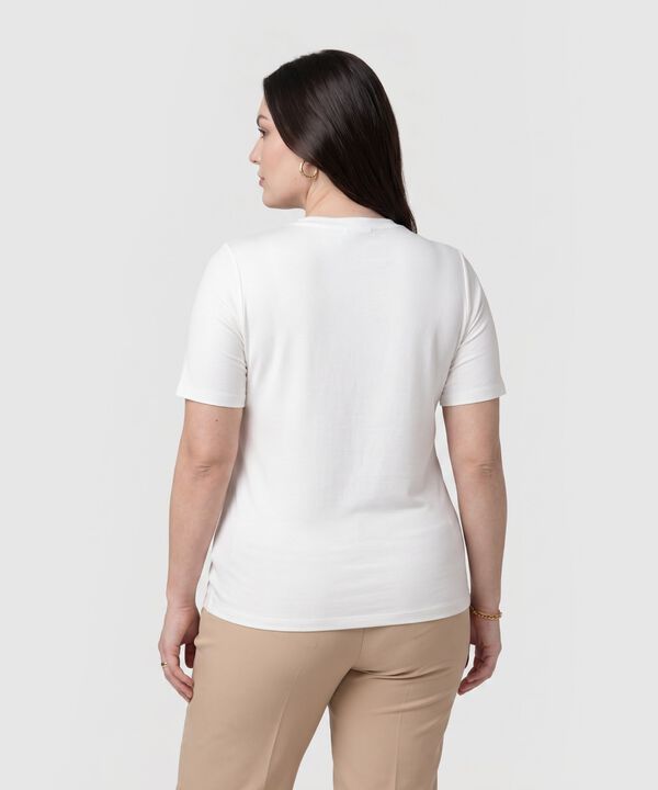 Camiseta Texturizada Cuello Redondo Mujer Curvy