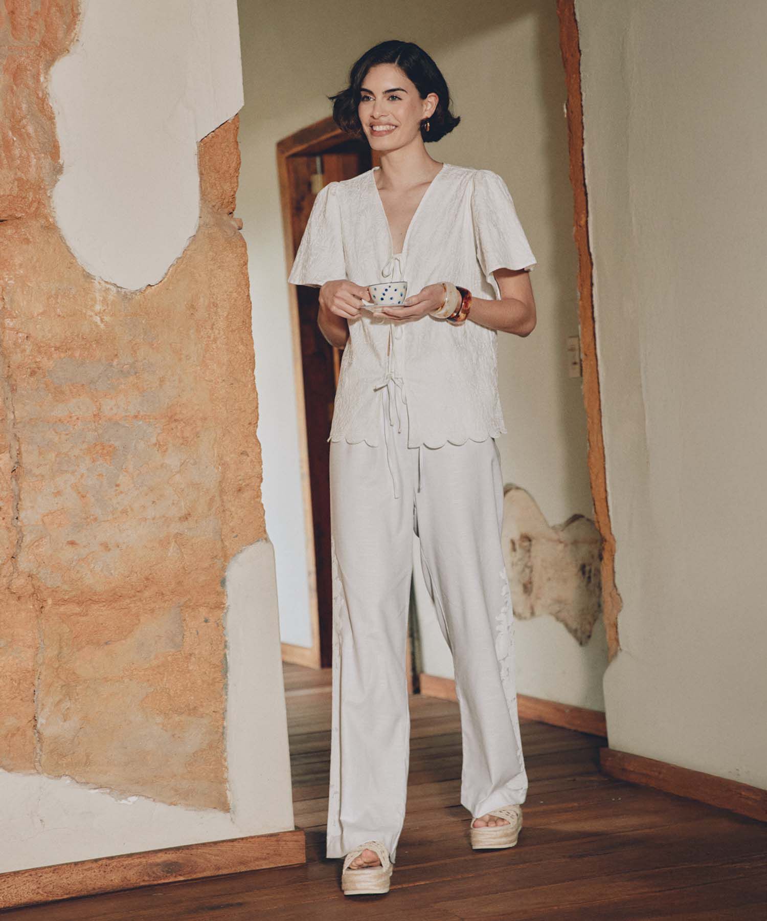 Pantal&oacute;n Fluido con Bordado