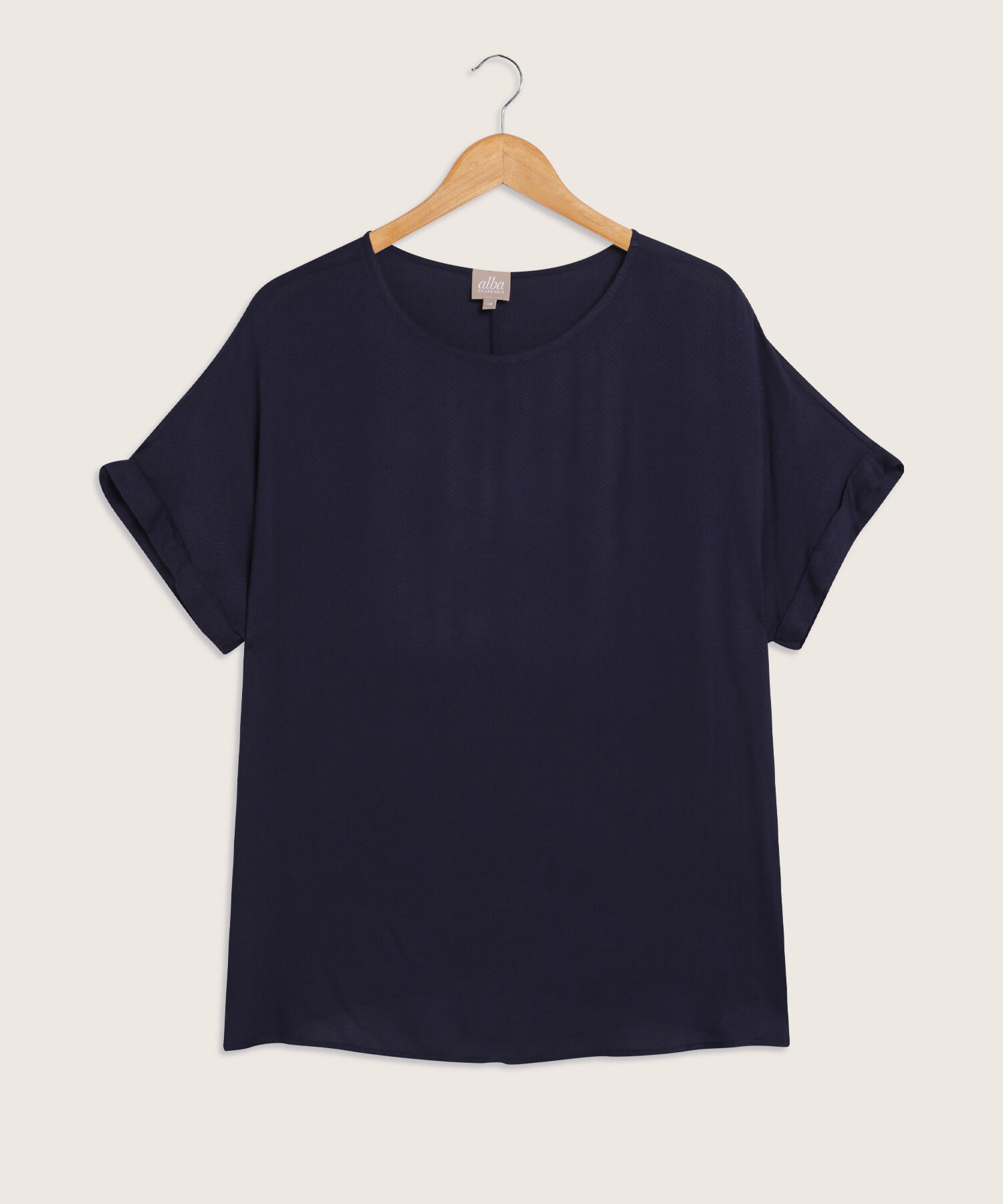 Blusa Unicolor Manga Corta Corrida Con Guardapolvo
